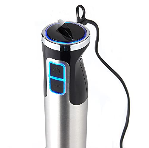 Salta 1000W 9-Speed Immersion Multi-Purpose Hand stick Blender Heavy Duty Copper Motor Brushed 304 Stainless Steel (1000W Single)