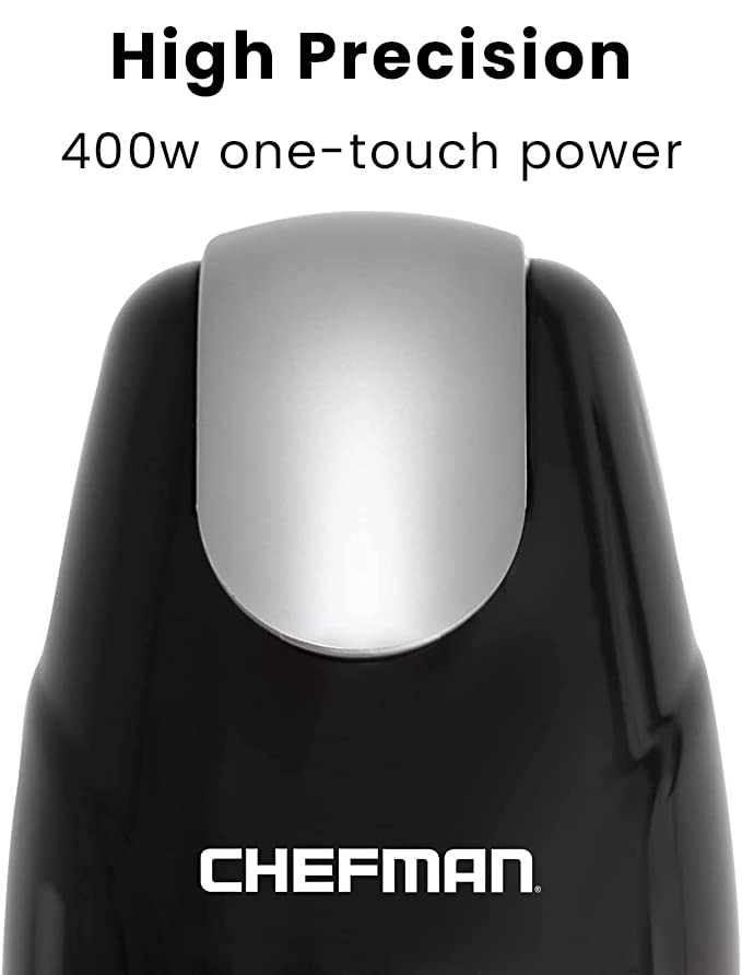 CHEFMAN 2-in-1 Food Processor and Portable Blender with 400W Motor, 2-Tiered Blade System, Ice Crusher - Ideal for Smoothies, Purees, Chopped Vegetables and More - Large and Small Jars, Pulse Function