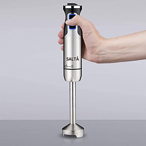 Salta 1000W 9-Speed Immersion Multi-Purpose Hand stick Blender Heavy Duty Copper Motor Brushed 304 Stainless Steel (1000W Single)