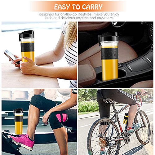 Blender Smoothie Maker, 700W Smoothie Blender, Portable Blender, Food Chopper and Grinder, 570ml BPA Free Blender Bottle, 300ml Grinder Cup, 1200ml Chopper Jug, Food Processor and Blenders for Kitchen