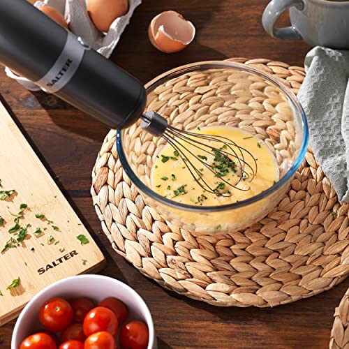 Salter EK2827GUNMETAL Cosmos 3 in 1 Hand Blender and Mixer Set, Electric Whisk and Mini Chopper Attachments, 350 W, Stainless Steel Blades, Chopping Bowl - Blend Smoothies, Baby Food, Soups, 500 ml