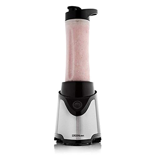 Sensio Home Personal Blender Smoothie Maker - Electric Blender and Grinder for Fruit, Vegetables, Protein Shakes – BPA Free 600ml Portable Sports Bottle, Grinder - 500W