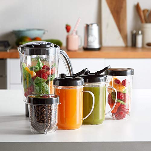 VonShef Blender, Juicer & Grinder - 4 in 1 Multi-Functional, 17 Piece Set with 2 Speed Settings and Pulse Function Ideal for Crushing Ice, Making Smoothies, Protein Shakes and More 220W