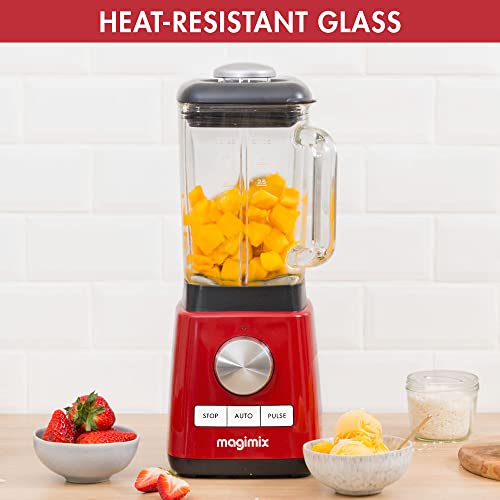 Magimix Blender Power 4 | Quiet Mark Approval | Metal/Glass | 1300W | 1.8L | Red | 11629