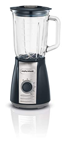 Morphy Richards 403010 Jug Blender with Ice Crusher Blades Inspire Kitchen Confidence, Glass, 600 W, 1.5 liters, Grey
