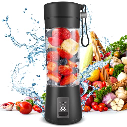 Portable Blenders,Personal Size Blender Smoothies and Shakes, USB Rchargeable Juicer Cup with Six Blades in 3D, Handheld Blender Sports,Travel and Home