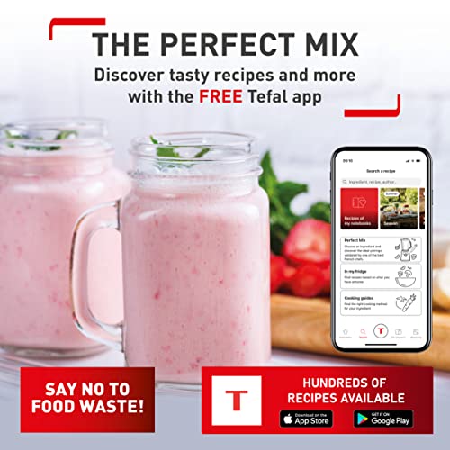 Tefal PerfectMix BL811D40 High-Speed Blender, Powelix Blades, Stainless Steel, 1200 W, Dark Gray
