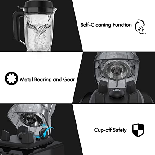 Blender Smoothie Maker, Jug Blenders 2000W, Smoothie Blender with 10 Speed Control, with 2L BPA-free Tritan Container and 8 Stainless Steel Blades, Professional Food Processor and Blender for Kitchen