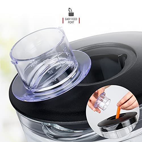 NETTA Table Blender - Smoothie Maker with Glass Jug - Electric Mixer and Liquidiser - 8 Speed Settings, 500W - Ideal for Milkshakes, Ice Crusher, Soup, Fruit Blender and Cocktail Maker