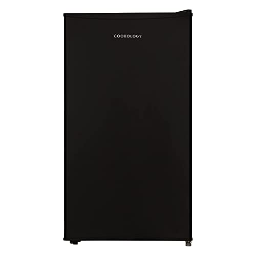 Cookology UCFR88BK Undercounter Freestanding Fridge 88 Litre Capacity, Features an Adjustable Temperature Control and Legs and Reversible Door - In Black
