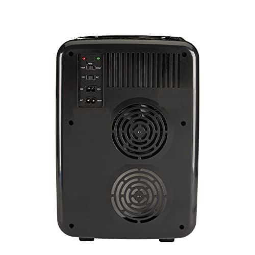 SENSIOHOME 15L Mini Fridge Cooler & Warmer | AC+DC Power - 12v, UK & EU Plug | Compact, Portable and Quiet, For Home, Bedroom, Car, Holiday, Food Drinks Makeup (Black)