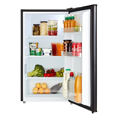 Cookology UCFR88BK Undercounter Freestanding Fridge 88 Litre Capacity, Features an Adjustable Temperature Control and Legs and Reversible Door - In Black