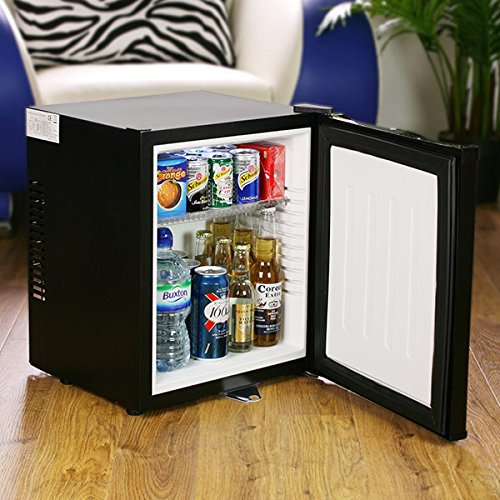 ChillQuiet Silent Mini Fridge 23ltr Black - Completely Quiet Mini Bar, Ideal for Hotels and B&Bs