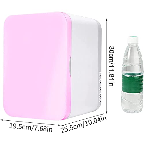 Mini Fridge for Bedrooms 8L Portable Car Fridge Mini Refrigerator with System Cooler and Warmer for Home Office Skincare Bedroom Dorm Car Travel 220V AC/12V DC