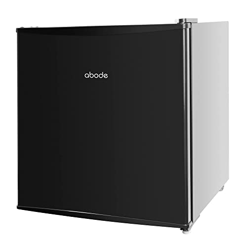 ABODE Table Top Mini Fridge Black Mini Cooler, 43 Litre Capacity ATTF1B with Ice Box & Reversible Door, Adjustable Thermostat & Feet (Black)