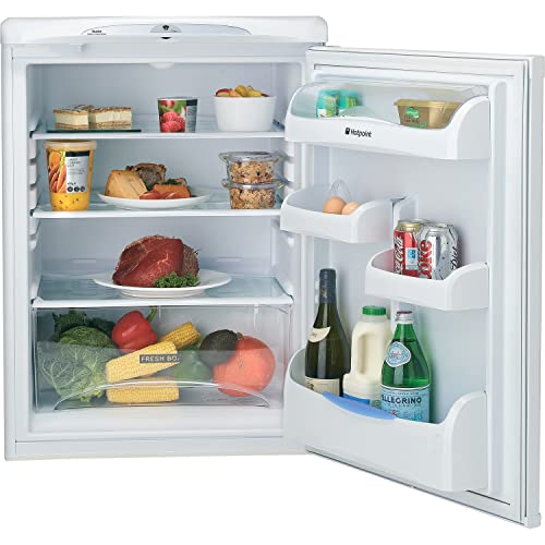Hotpoint RLA36P 1 Freestanding Under Counter Fridge, 149 Litre, 59.8 cm wide, Reversible Door, White