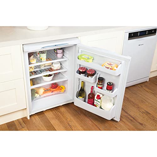 Hotpoint RLA36P 1 Freestanding Under Counter Fridge, 149 Litre, 59.8 cm wide, Reversible Door, White