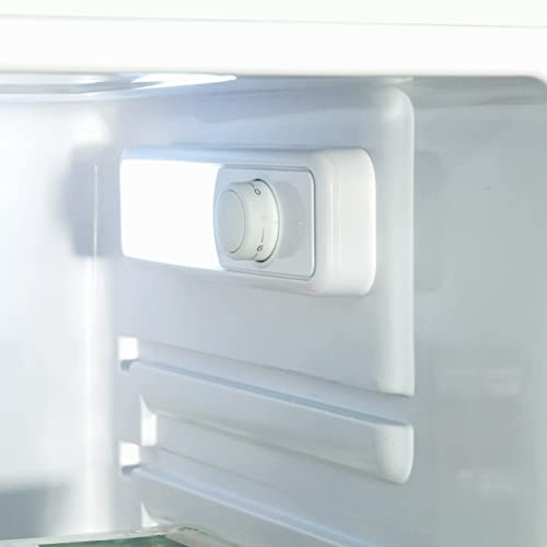 Russell Hobbs RH55LF143SS Slimline 242L Larder Fridge, 55cm Wide, 4 Shelves, 4 Door Racks, LED Light, 2 Year Guarantee, Stainless Steel