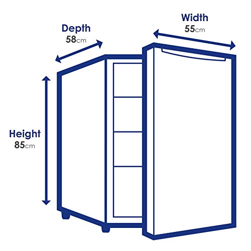 Candy CHTL552WKN Amazon Exclusive Freestanding 55cm Undercounter Fridge, One door, Static, 125L Total Capacity, White