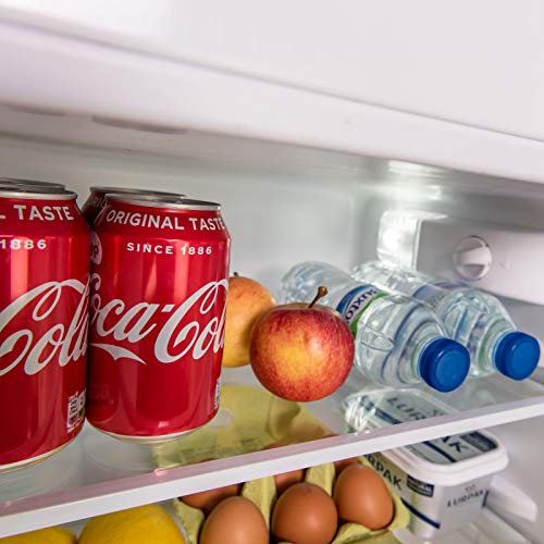 AMZUFF01WH 88L White Freestanding Under Counter 2 Door Fridge Freezer