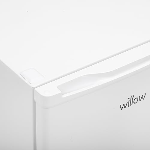 Willow W48UFIW 48cm Under Counter Fridge Low Noise Reversible Door Chill Box Recessed Handle Easy To Clean Mark-Proof Finish Interior Light Energy Rating F White