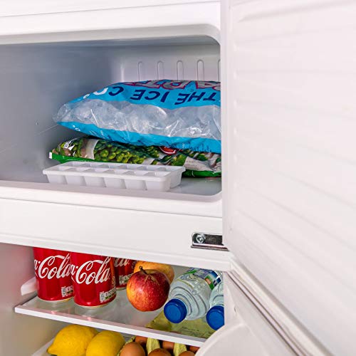 AMZUFF01WH 88L White Freestanding Under Counter 2 Door Fridge Freezer