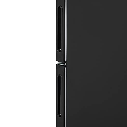 Willow WFF157B Freestanding Fridge Freezer, Adjustable Thermostat, Mark-Proof Finish, Energy Efficient, Quiet, Interior Lighting, Low Frost, 2 Year Warranty (Black) [Energy Class F]