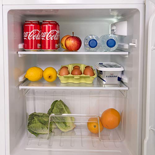 AMZUFF01WH 88L White Freestanding Under Counter 2 Door Fridge Freezer