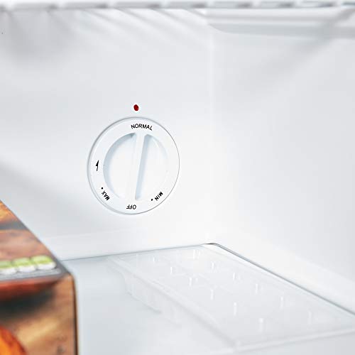 Cookology MFR45WH Small Table Top Mini Fridge for Counter Tops 46 Litre Capacity, Reversible Door, Adjustable Temperature Control and Legs with Chiller Box - In White