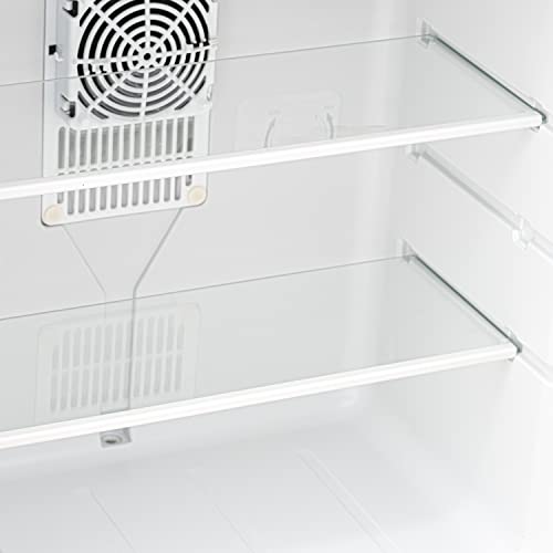 Subcold Aire30 LED Mini Fridge | 30L Table Top Model | Quiet Frost Free Fridge for Bedrooms & Hotels | Lockable with Solid door & interior LED light (White)