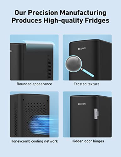 AstroAI Mini Fridge 6 Litre / 8 Can | Cooler and Warmer | AC/DC | Small Fridge for Bedrooms, Car, Drinks, Beauty, Skincare, Travel