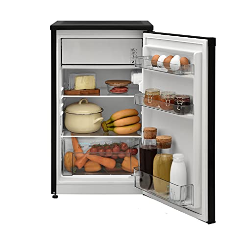 SHARP SJ-UF088M4B-EN, 48 cm, Freestanding, Under Counter Fridge, Freezer Compartment, Auto Fridge Defrost, Reversible Doors, Black Colour