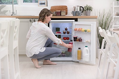 Russell Hobbs RHUCLF2W Freestanding Undercounter Larder Fridge, 111 liters, White, Noise level: decibels 41