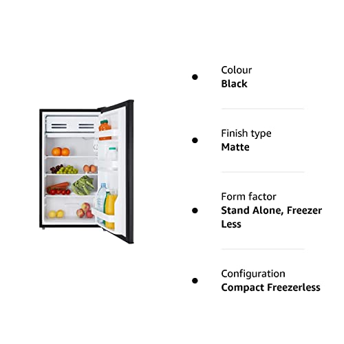 Cookology UCIF93 Undercounter Freestanding Fridge 93 Litre Capacity, Features an Adjustable Temperature Control and Legs, Reversible Door and Chiller Box - in Black