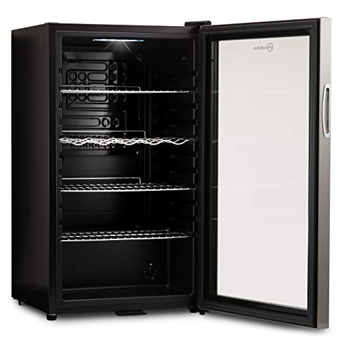 Subcold Super85 LED - Under-Counter Fridge | 85L Beer, Wine & Drinks Fridge | LED Light + Lock and Key | Energy Efficient (Stainless Steel, 85L)