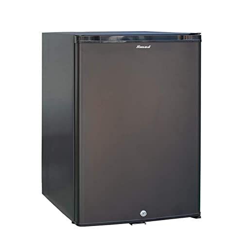 Smad 12V Motorhome Fridge, Campervan Fridge for RV Van Office Truck Camper Caravan, Quiet Freightliner Cascadia 12V Truck Refrigerator with Lock, Minibar, 40L, Black
