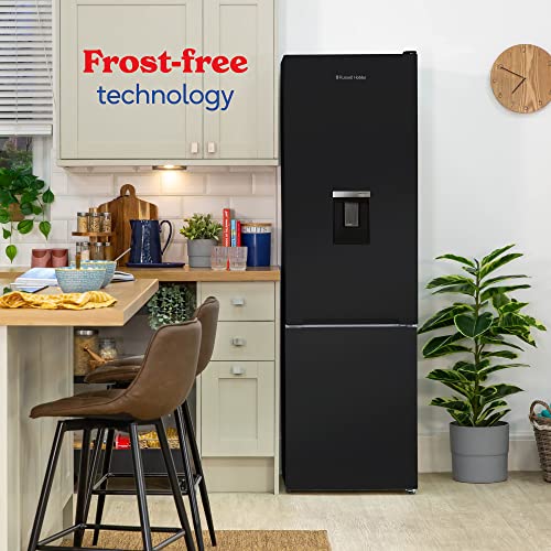 Russell Hobbs RH180FFFF55B-WD Black 54cm Wide 180cm High Freestanding Frost Free Fridge Freezer with Water Dispenser
