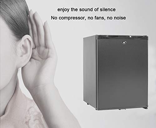 Smad 12V Motorhome Fridge, Campervan Fridge for RV Van Office Truck Camper Caravan, Quiet Freightliner Cascadia 12V Truck Refrigerator with Lock, Minibar, 40L, Black