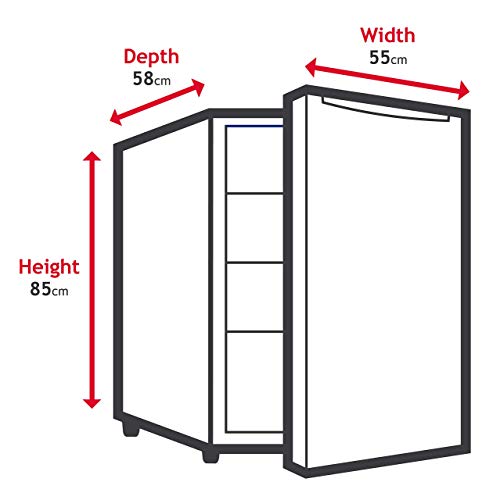 Hoover HVTL542WHKN Freestanding Undercounter Fridge, 125L Total Capacity, 55cm wide, White