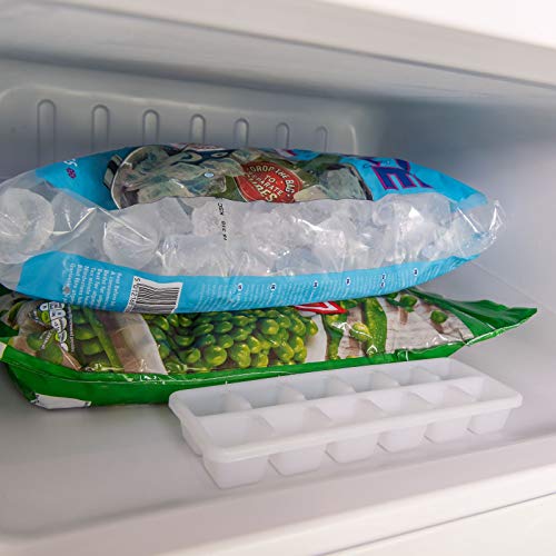 AMZUFF01BL 88L Black Freestanding Under Counter 2 Door Fridge Freezer