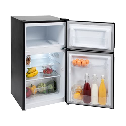 Willow WB50UCFF Under Counter Fridge Freezer, 2-Door, 4* Freezer Rating, 86L Capacity, Adjustable Thermostat, Low Noise Level, 2 Years Manufacturer’s Warranty (Black) [Energy Class F]