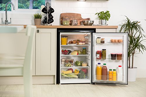Russell Hobbs RH55UCLF4B Freestanding Undercounter Larder fridge, 131 liters, Black, Noise level: decibels 40