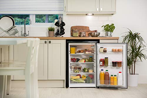 Russell Hobbs RH55UCLF4B Freestanding Undercounter Larder fridge, 131 liters, Black, Noise level: decibels 40