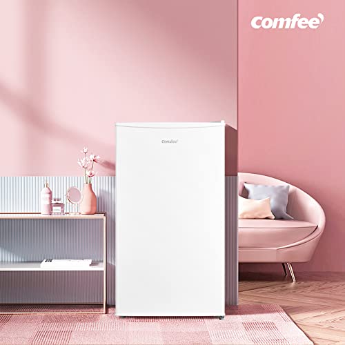 COMFEE' 93 Litre Fridge RCD93WH1(E) Under Counter Fridge with Reversible Door Hinge - White