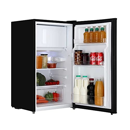 Cookology UCIB80 Undercounter Freestanding Fridge 80 Litre Capacity, Features an Adjustable Temperature Control and Legs, Reversible Door and Ice Box - in Black
