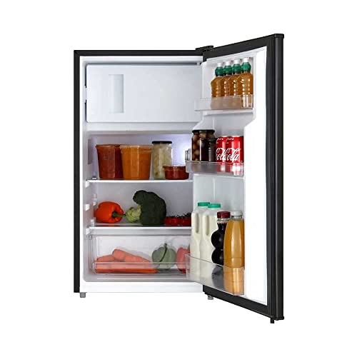 Cookology UCIB80 Undercounter Freestanding Fridge 80 Litre Capacity, Features an Adjustable Temperature Control and Legs, Reversible Door and Ice Box - in Black