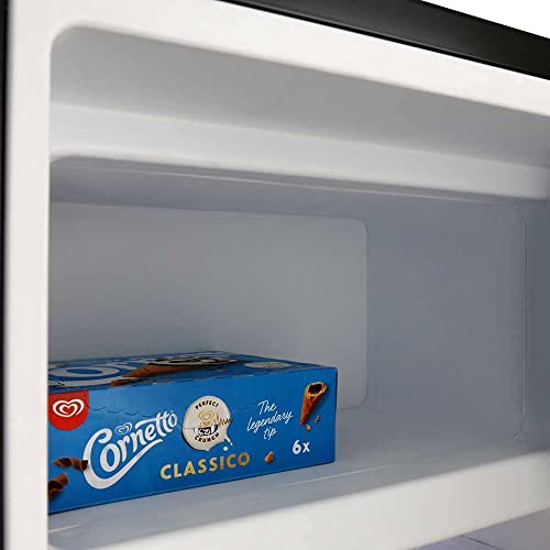 Cookology UCIB80 Undercounter Freestanding Fridge 80 Litre Capacity, Features an Adjustable Temperature Control and Legs, Reversible Door and Ice Box - in Black