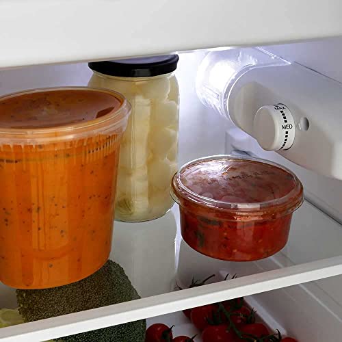 Cookology UCIB80 Undercounter Freestanding Fridge 80 Litre Capacity, Features an Adjustable Temperature Control and Legs, Reversible Door and Ice Box - in Black