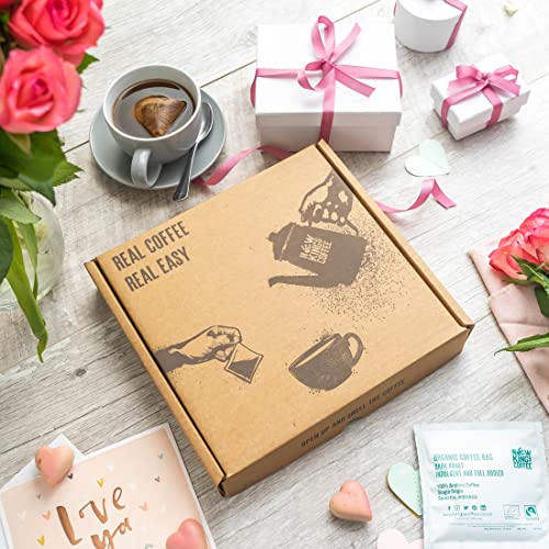 Quality Ground Coffee Bags - Fairtrade, Organic, Single Origin, 100% Arabica (Selection Box, Box of 16 Individually Wrapped Coffee Bags)