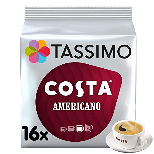 Tassimo Costa Americano Coffee Pods x16 (Pack of 5, Total 80 Drinks)